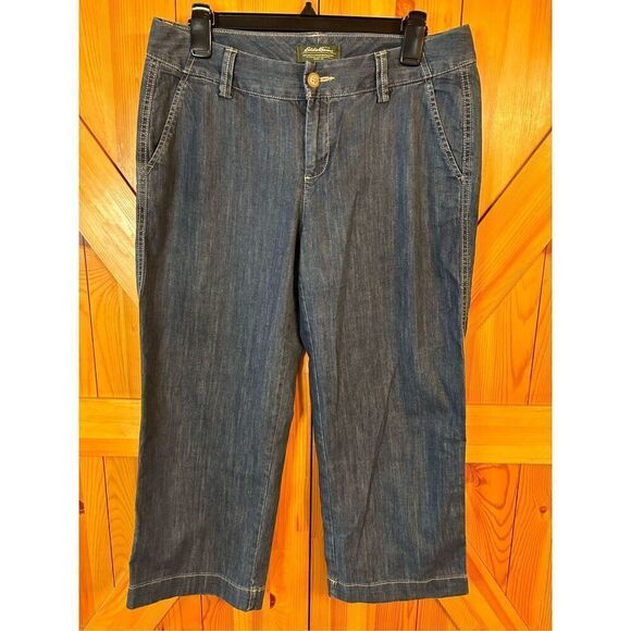 EDDIE BAUER Women’s Size 6 Crop Capri Denim Blue Jeans (4048) - Picture 1 of 7
